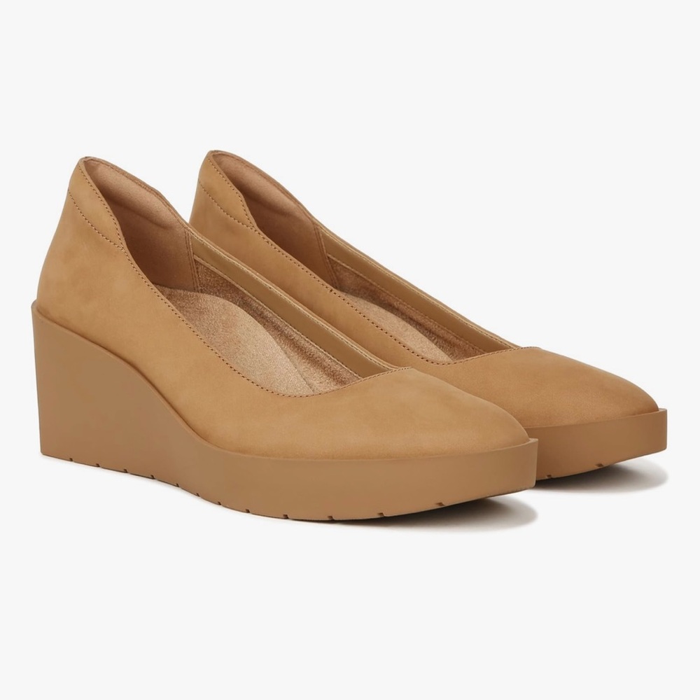 Suede Tan Sereno Wedge Heel Women's Shoes